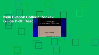 New E-Book College Hockey Guide P-DF Reading
