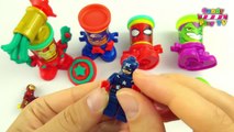 Play Doh MARVEL Avengers Lego Marvel Super Heroes Captain America Spiderman Iron Man Green