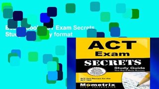 Best E-book ACT Exam Secrets, Study Guide any format