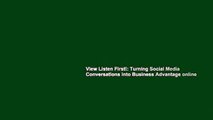View Listen First!: Turning Social Media Conversations into Business Advantage online