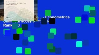Popular Book  Applied Econometrics Unlimited acces Best Sellers Rank : #3