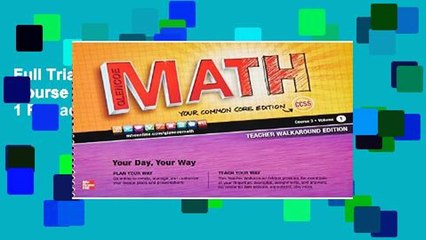 Full Trial Glencoe Math Course 3 Teacher Edition Vol. 1 Full access