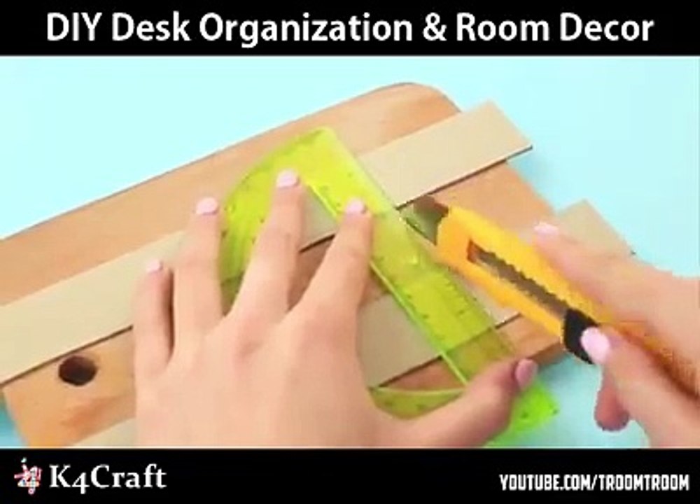 DIY Desk Organization and Room Decor!via Troom Troom easy DIY video