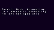 Favorit Book  Accounting in a Nutshell: Accounting for the non-specialist (CIMA Professional