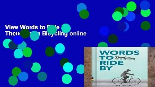 View Words to Ride By: Thoughts on Bicycling online