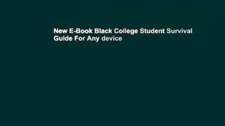 New E-Book Black College Student Survival Guide For Any device