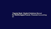 Popular Book  Student Solutions Manual for Weil/Schipper/Francis  Financial Accounting: an