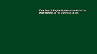 View Search Engine Optimization All-in-One Desk Reference For Dummies Ebook