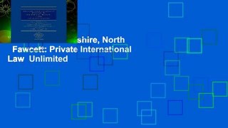 Best ebook  Cheshire, North   Fawcett: Private International Law  Unlimited