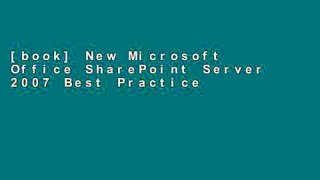 [book] New Microsoft Office SharePoint Server 2007 Best Practices