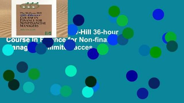Digital book McGraw-Hill 36-hour Course in Finance for Non-financial Managers Unlimited acces