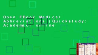 Open EBook Medical Abbreviations (Quickstudy: Academic) online