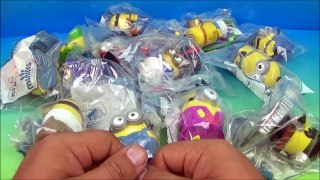 new MINIONS MOVIE SET OF 14 McDONALDS HAPPY MEAL KIDS TOYS VIDEO REVIEW AUSTRALIAN RELEAS