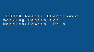 EBOOK Reader Electronic Working Papers for Needles/Powers  Principles of Financial Accounting,