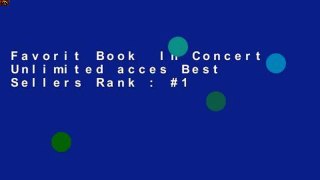 Favorit Book  In Concert Unlimited acces Best Sellers Rank : #1