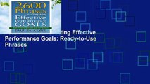 Popular to Favorit  2600 Phrases for Setting Effective Performance Goals: Ready-to-Use Phrases