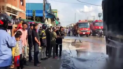 Nary news, សាហាវ ជាប់ហ្វ្រាំងផ្ទុះកង់ឆាបឆេះភ្លាមៗ, khmer fresh news today