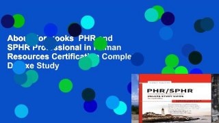 About For Books  PHR and SPHR Professional in Human Resources Certification Complete Deluxe Study