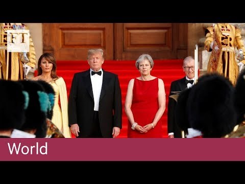 Donald Trump greeted with British pomp at Blenheim Palace