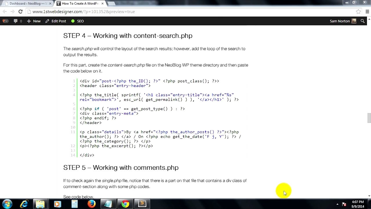 15. Learn How To Display WordPress Content Search Results #15