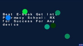Best E-book Get Into Pharmacy School: RX for Success For Any device
