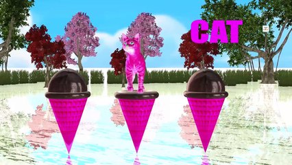 Cone Ice Cream Finger Family Song Cow Horse Cartoon Animals Names & Sounds for Kids Baby T