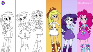 Equestria Girls Coloring My Little Pony Coloring Book Rainbow KidsGame TV