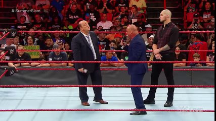 Brock Lesnar snaps and attacks Paul Heyman- Raw, July 30, 2018