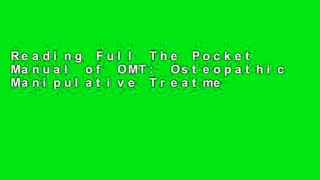 Reading Full The Pocket Manual of OMT: Osteopathic Manipulative Treatment for Physicians (Step-Up