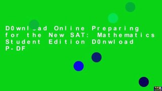 D0wnload Online Preparing for the New SAT: Mathematics Student Edition D0nwload P-DF