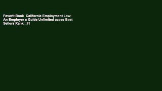 Favorit Book  California Employment Law: An Employer s Guide Unlimited acces Best Sellers Rank : #1