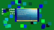 Reading Online Microsoft SharePoint 2010 Deploying Cloud-Based Solutions D0nwload P-DF