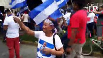 Realizan plantón artístico en la rotonda Centroamérica para conmemorar los 100 días  de protestas ciudadanas en Nicaragua. La policía y encapuchados se tomaron