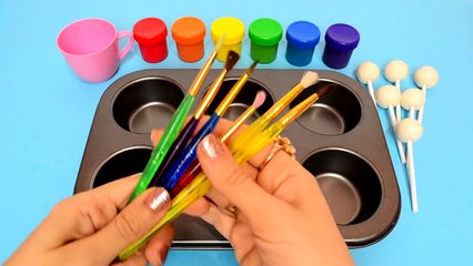 How To Make Frozen Paint with Rainbow Colors _ Surprise Toys for Kids, Children, Babies and Toddlers