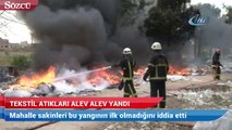 Bursa’da tekstil atıkları alev alev yandı