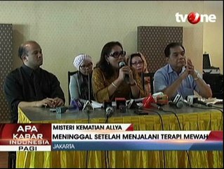 Misteri Kematian Allya Usai Jalani Terapi Mewah