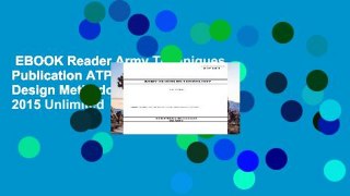 EBOOK Reader Army Techniques Publication ATP 5-0.1 Army Design Methodology July 2015 Unlimited