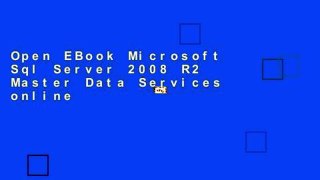 Open EBook Microsoft Sql Server 2008 R2 Master Data Services online