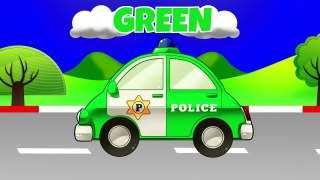 Learn Colors with Police Cars & Fire Trucks | Teach Colours Street Vehicles | Animated Sur