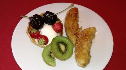 Recette à la plancha : Banane flambée au rhum brun