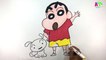 How to Draw Shin Chan II Learn to draw & Color Shin Chan in easy steps #abcdanybodycandraw