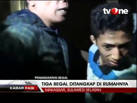 Tiga Begal Sadis di Makassar Dibekuk Polisi