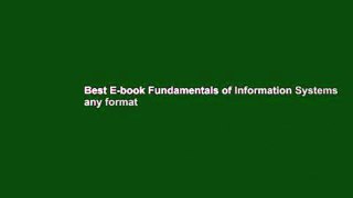 Best E-book Fundamentals of Information Systems any format