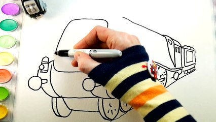 How to DRAW Thomas and Friends GREAT RACE ♦ SPENCER Train Painting Colors videos for Kids