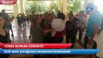 Hastane önünde yürek burkan görüntü