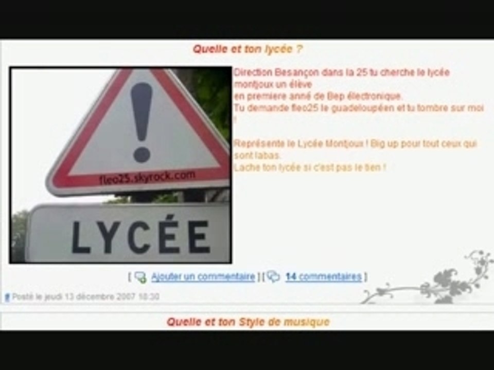 FLEO 25 Besançon 25 Mec Garçon skyblog