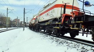 LE5100KW 40-0568-2 & Marfar TFG Freight Train in Zapada/Snow in Arad - 24 March 2018