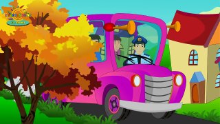 Wheels on the Bus Go Round and Round | English Nursery Rhyme with Lyrics