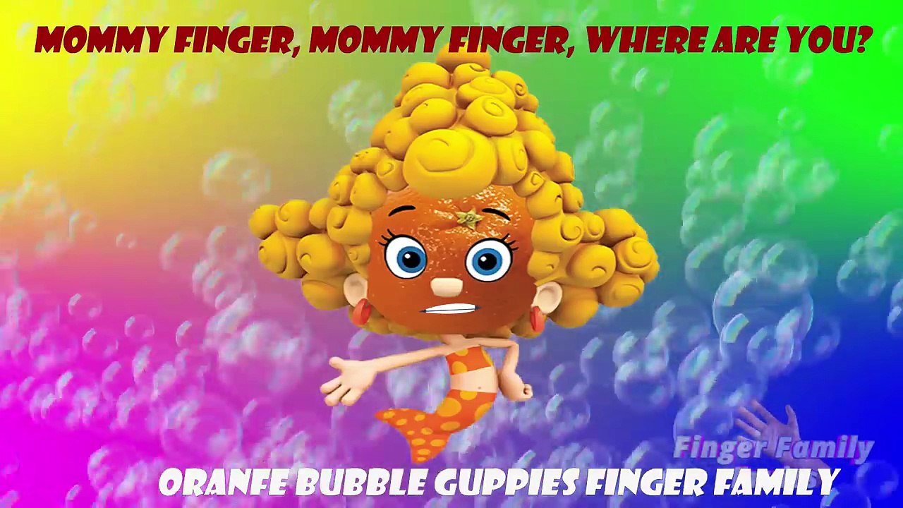 Bubble Guppies Finger Family Nursery Rhymes for Kids | Orange Finger ...