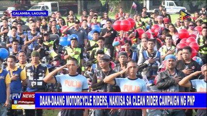 Descargar video: Daan-daang motorcycle riders, nakiisa sa Clean Rider Campaign ng PNP